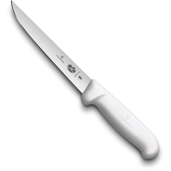 Swiss Army Brands 5600715 Kitchen Fibrox Pro - Haccp White Boning - Straight, Wide, 6In Extra-Wide, Stiff Blade VIC-5.6007.15 - main